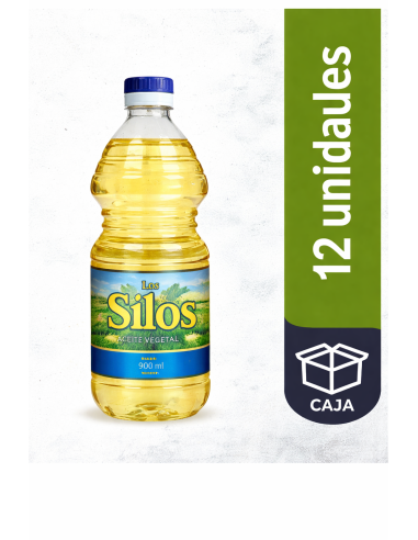 Aceite Vegetal Los Silos – Botella 900 ml (Caja 12 Unidades)