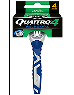 Máquina de Afeitar Quattro 4 – Piel Normal (Pack 4 Unidades)