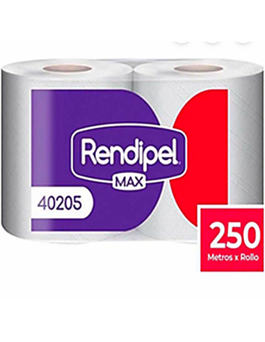 Papel Higiénico Rendipel MAX – 250 Metros (Doble Hoja)