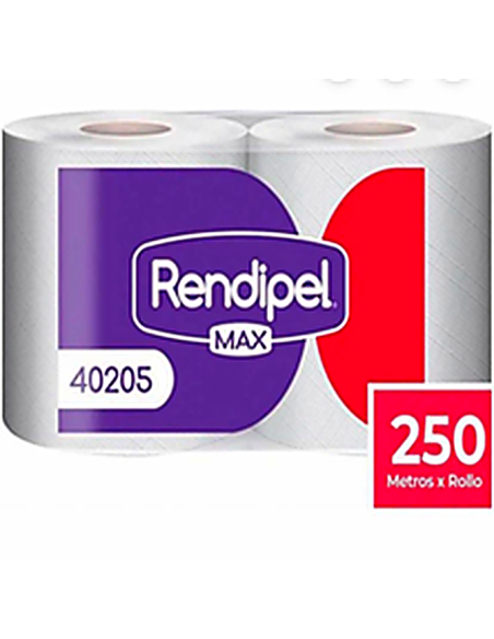 Papel Higiénico Rendipel MAX – 250 Metros (Doble Hoja)