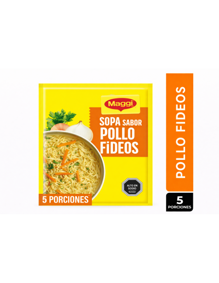 Maggi Sopa Sabor Pollo con Fideos – 5 Porciones