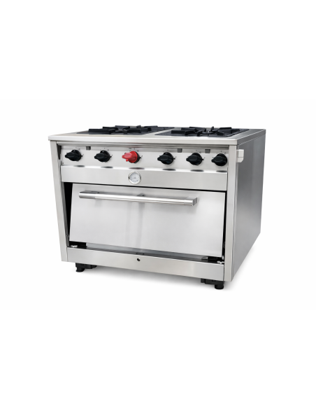 Cocina Industrial 4 Platos 18 cm con Horno Cousiño CA4
